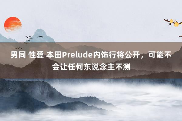 男同 性愛 本田Prelude内饰行将公开，可能不会让任何东说念主不测